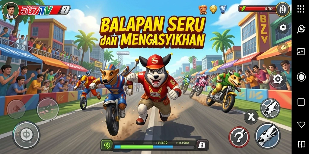 Tampilan gameplay seru dan mendebarkan di 567TV.