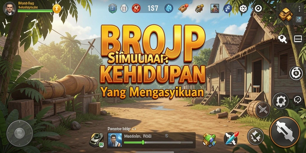 Tampilan gameplay BROJP yang penuh warna dan interaksi menarik.