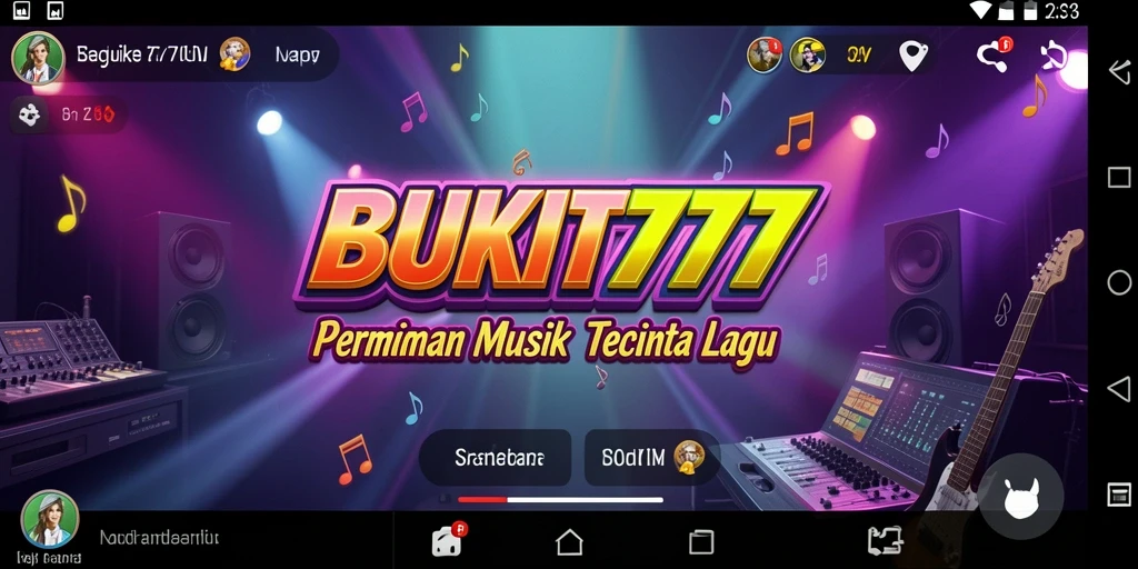 Tampilan screenshot BUKIT777 menampilkan antarmuka permainan musik yang interaktif.