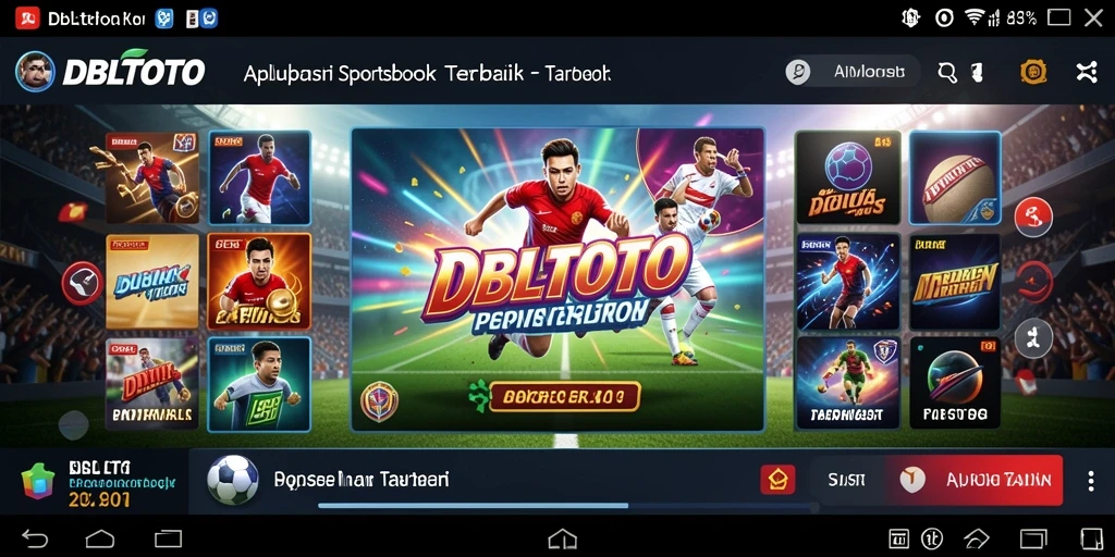 Screenshot DBLTOTO yang menunjukkan tampilan antarmuka taruhan olahraga.