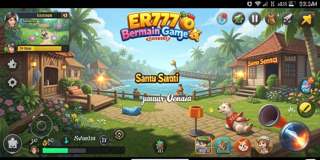Tampilan visual permainan Casual ER777 yang menarik dan penuh warna.