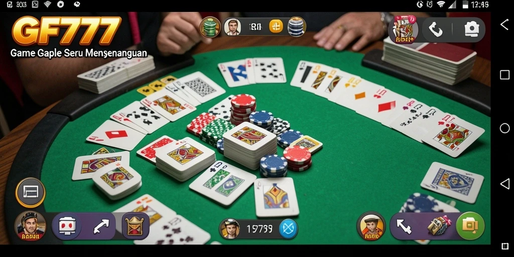 Tampilan gameplay Gaple yang mengasyikkan di GF777.