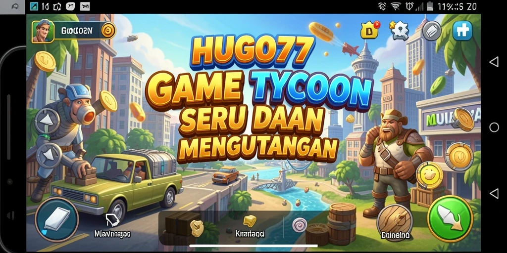 Screenshot HUGO77 menampilkan manajemen bisnis yang menarik dan seru.