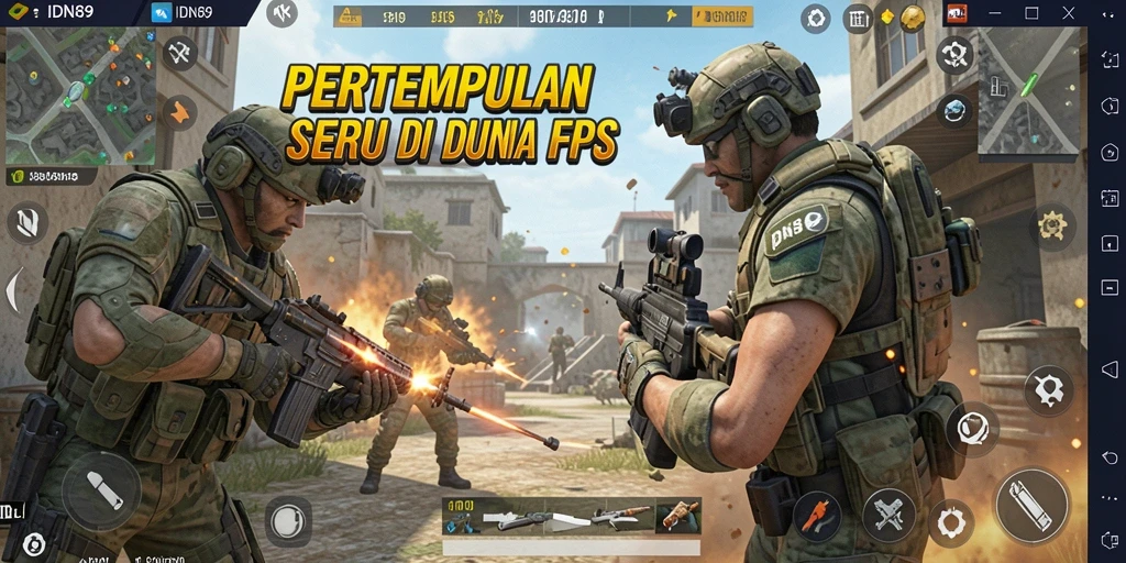Tampilan aksi seru dalam gameplay IDN89 FPS.