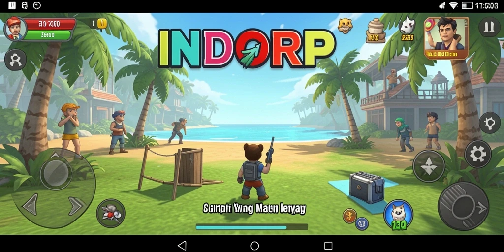 Tangkapan layar gameplay INDORP yang seru dan penuh warna.
