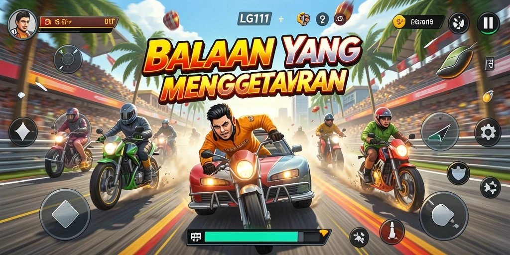 Tampilan luar biasa dari gameplay balapan yang mendebarkan.