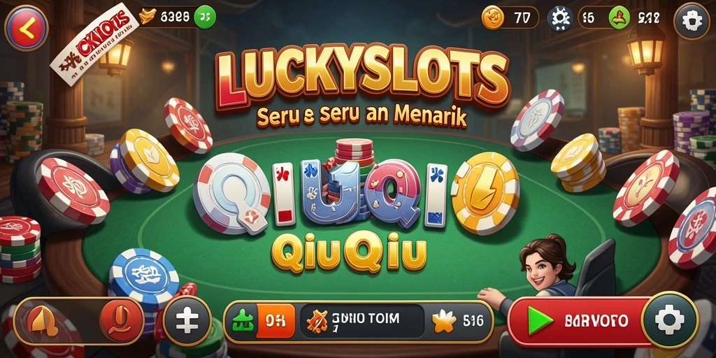 Tampilan gameplay <strong>LUCKYSLOTS</strong> dengan aksi QiuQiu yang menarik.