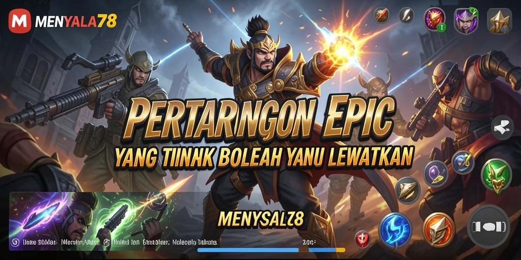 Tangkapan layar pertarungan epik di MENYALA78 dengan karakter beraksi.