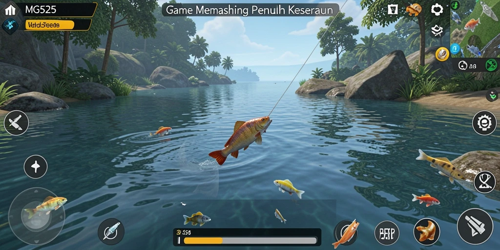 Tangkapan ikan yang mengesankan dalam gameplay MG525.