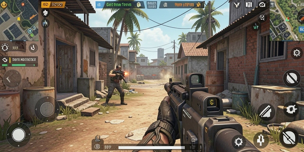 Tampilan gameplay seru dalam MPO1221 dengan aksi pertempuran yang mendebarkan.
