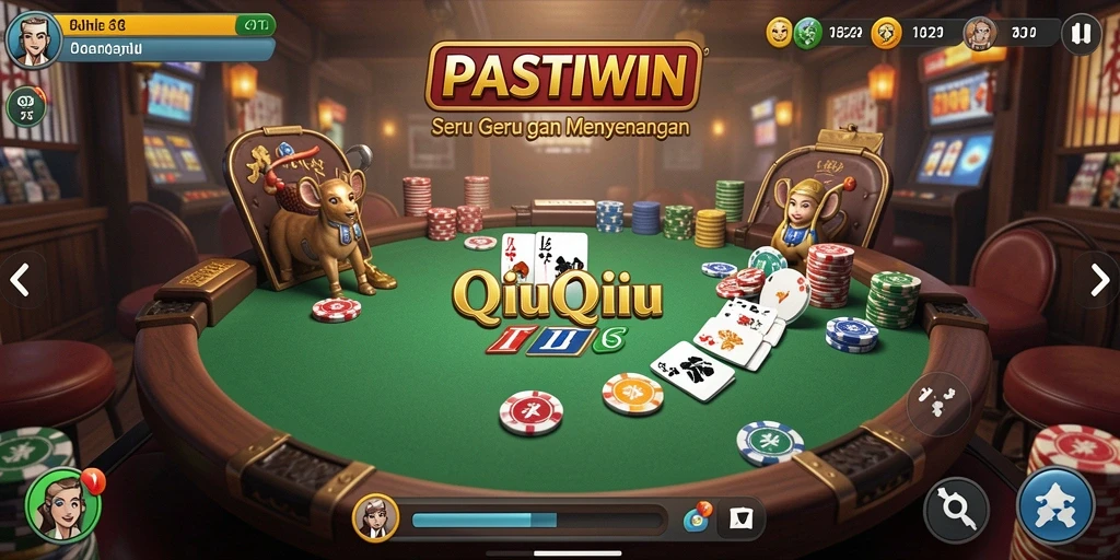 Screenshot gameplay PASTIWIN dengan suasana QiuQiu yang seru.