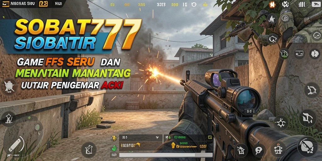 Screenshot gameplay SOBAT777 dengan aksi tembak-menembak yang intens.