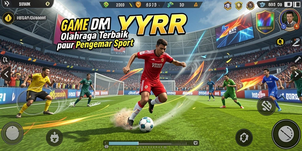 Tangkapan layar gameplay YYRR dengan aksi seru olahraga.